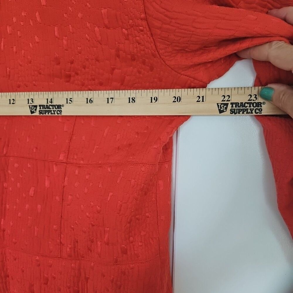 Coldwater Creek Zip Front Jacket Blazer Embroidered Orange Size Med. Bright Fun - Picture 12 of 12